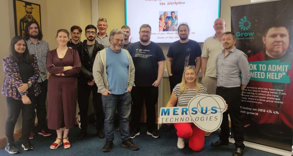 The team at Mersus at our stress management workshop