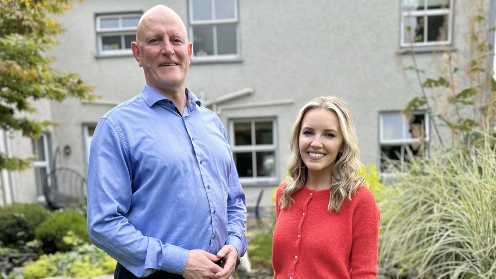 Geoff Allen and host Clara, on Futureville Athlone